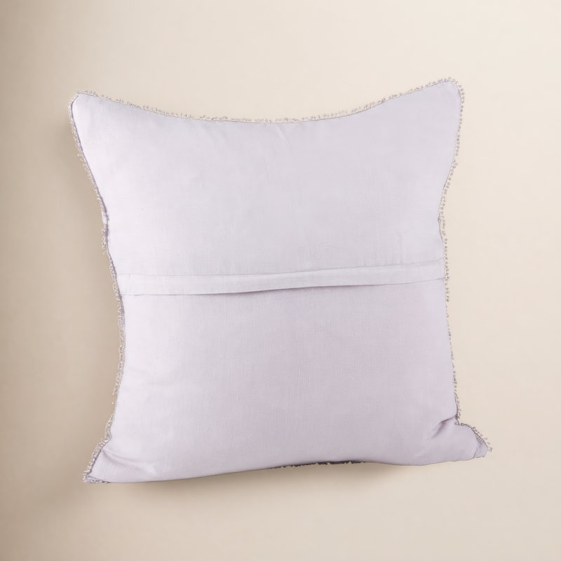 Garter Linen Down Throw Pillow, Lavender
