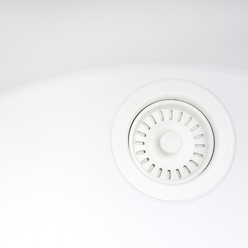 20'' L Drop-In Triple Bowl Granite Composite Kitchen Sink, Matte White