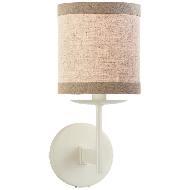 kate spade new york Walker Small Sconce, Natural Cream, Light Cream