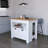 White 2-Door Kitchen Island With Extra Storage Capacity - 3 Shelves Charming Options 2 Doors &-49104779