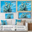 Cactus bleu brillant - Cactus, art mural sur toile-95868292-95868293