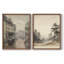«Vintage Landscape», impression de giclée encadrée - ensemble de 2-787423686-787423706