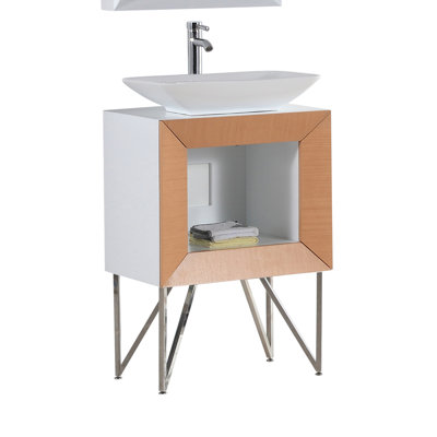 Tyne 24'' Single Bathroom Vanity with Manufactured Wood Top