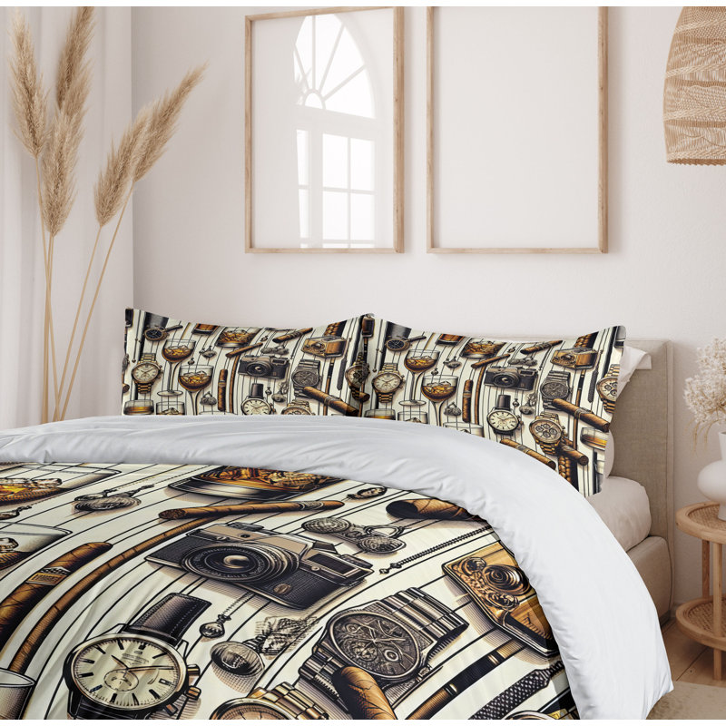 Man Cave Duvet Cover, Queen Duvet Cover + 2 Standard Shams