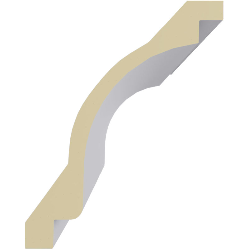 Classic White Polyurethane Crown Moulding 94.5" Length