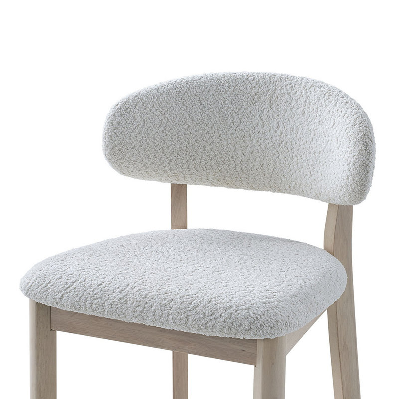 Ensemble de 2 tabourets de bar 30 po, hauteur tabouret de bar, couleur blanc délavé, Blanc délavé