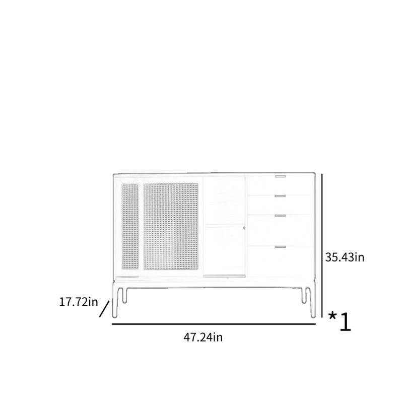 Light Luxury Solid Wood Accent Cabinet