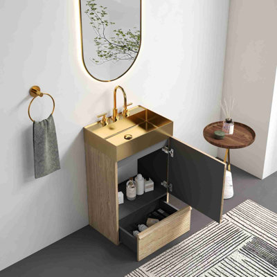 Meuble-lavabo de salle de bain avec rangement