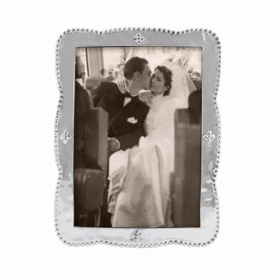 Sueno Silver Metal Beaded Picture Frame