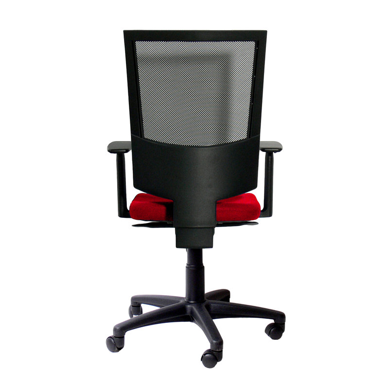 Symple Stuff Office Chair, Height adjustable T-armrest, Red
