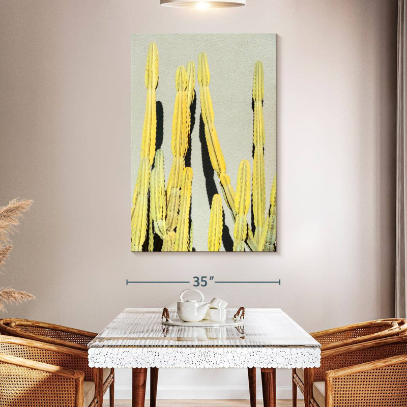 Harnek Yellow Cactus, 51" H x 34" W