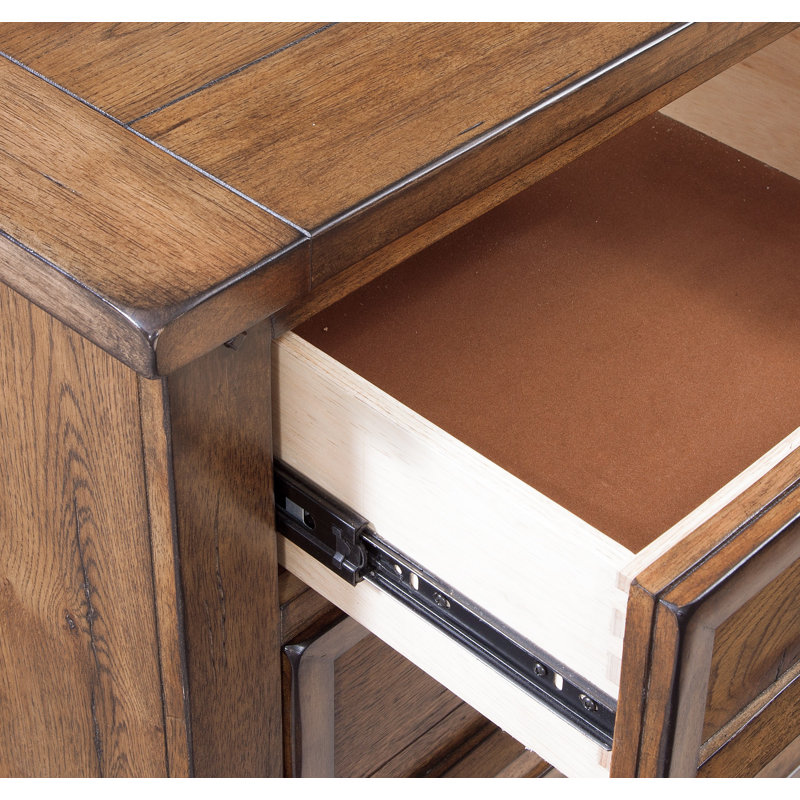 Dukene 2-Drawer Nightstand - Honey Oak