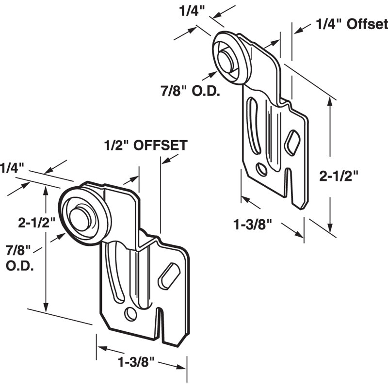Sliding Closet Door Roller Kit (1 Pair)