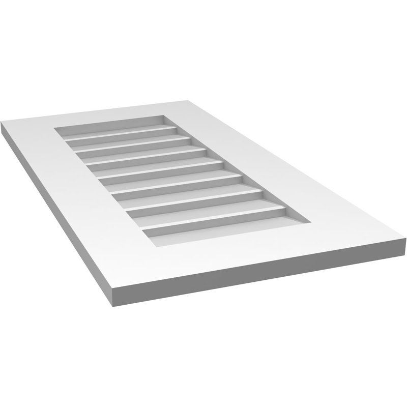 Vent à pignon rectangulaire en uréthane non-fonctionnel, H 30 po x l 16 po x P 1 po