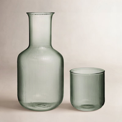 2-Piece Glass Carafe and Cup Set