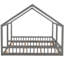 Lits plateforme simple pour lit simple, conception 2 en 1, gris, avec construction stable Lits gris - faits de matériaux, garde-corps présents-1903408724