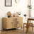 Storage Console Table with Rattan Door