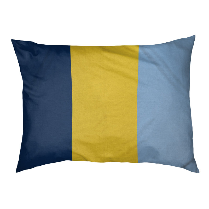 Coussin d'extérieur pour chien Florida Tribe, Medium (28" W x 18" D x 9.5" H), Navy Blue/Yellow/Light Blue