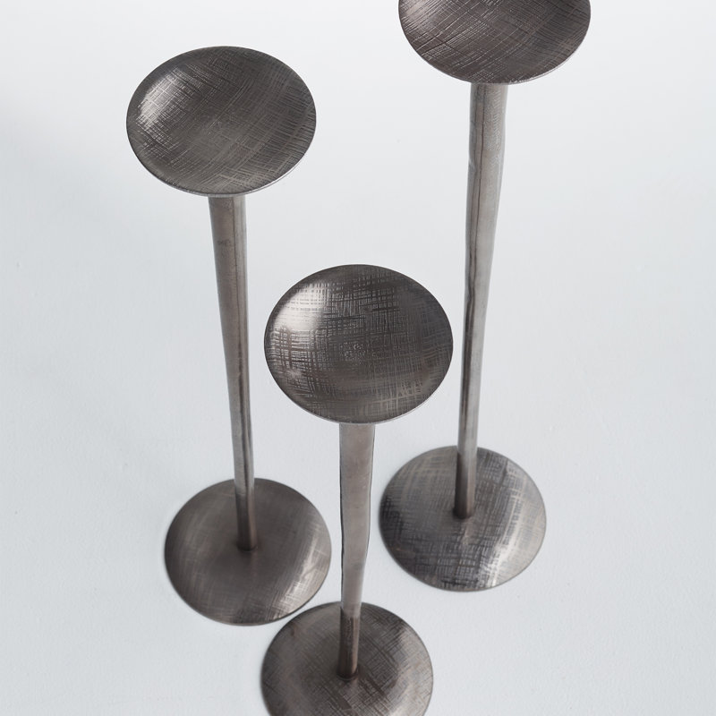Lucus Aluminum Candlestick, 28" H x 6" W x 6" D