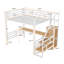 Lit mezzanine en métal avec bureau