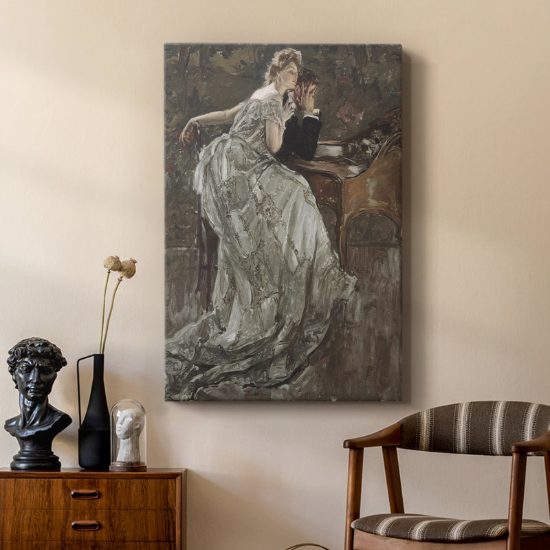 Vintage Portrait Print XVIII - galerie sur mesure tendue Cavas
