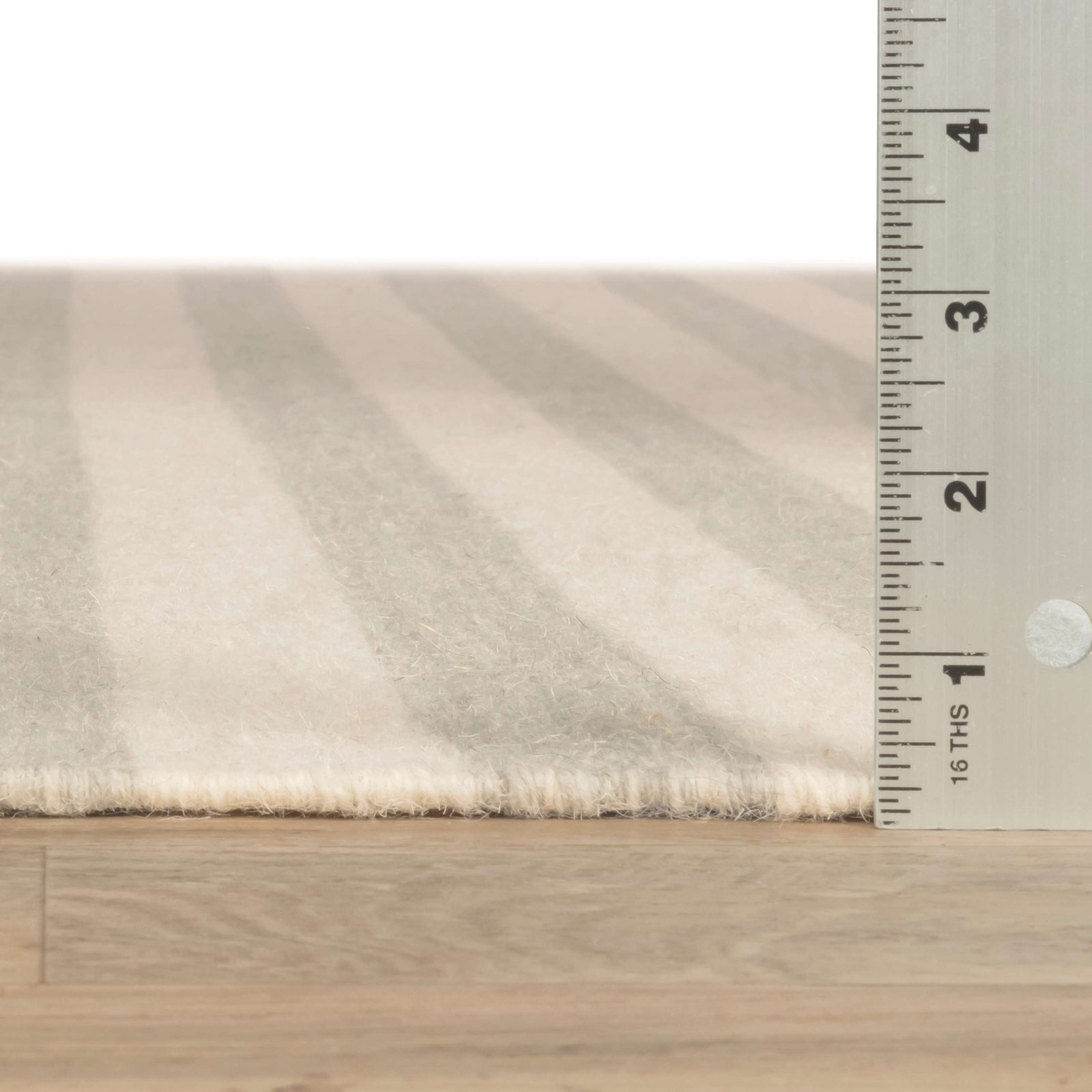 Renelso Grey Ivory Hand-Woven Wool Rug, Runner 2'6" x 8'