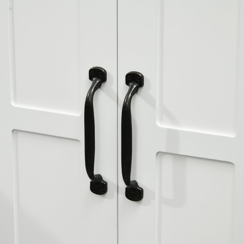Meuble-lavabo de salle de bain, meuble-lavabo piédestal avec tablette réglable, blanc