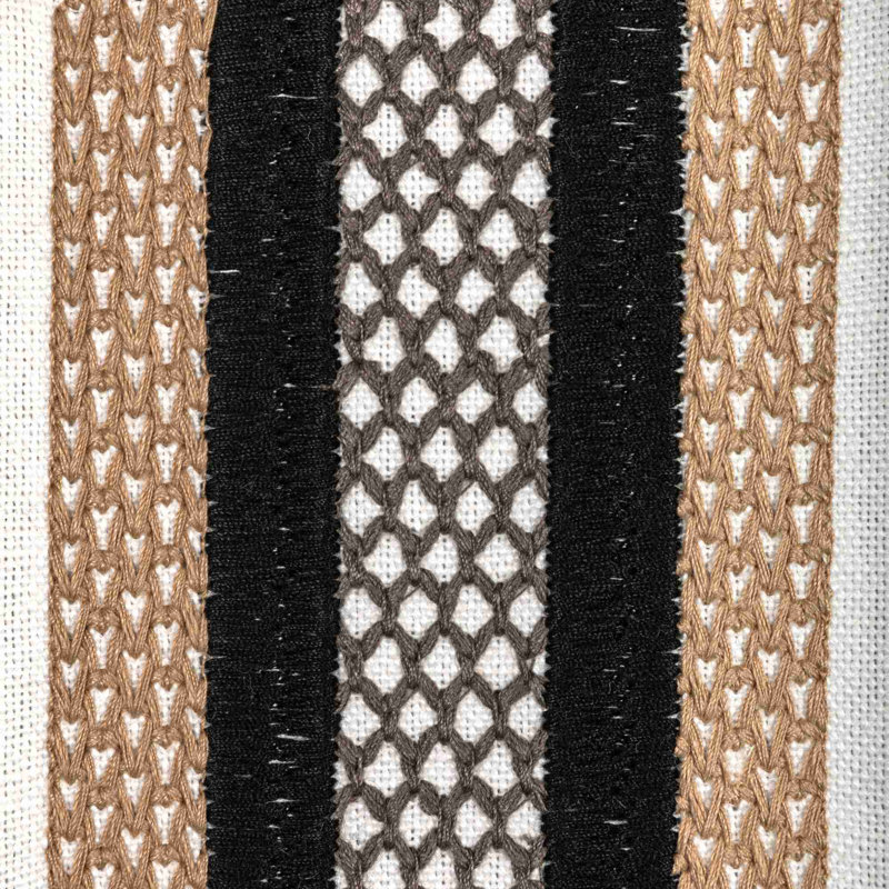 Trad Nouveau Kaleidoscope Emb Fabric, Onyx