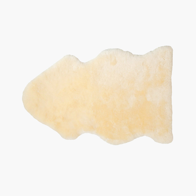 Petit coussin de chaise en peau de mouton, L 31 po x P 42 po