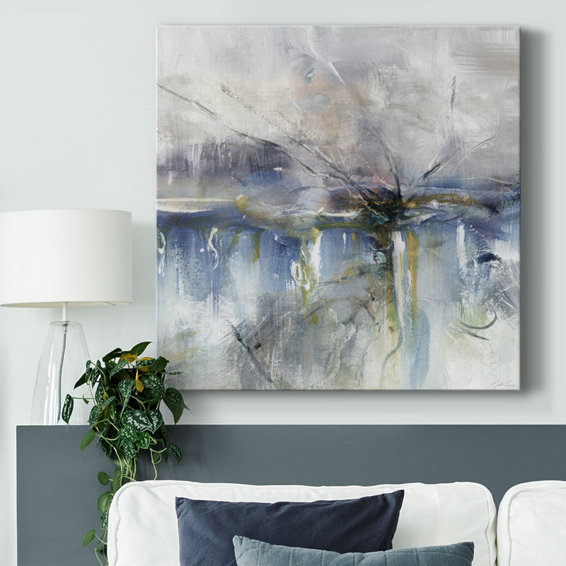 Toile tendue abstraite Striation II-Gallery 47137-R, H 8 po x l 8 po