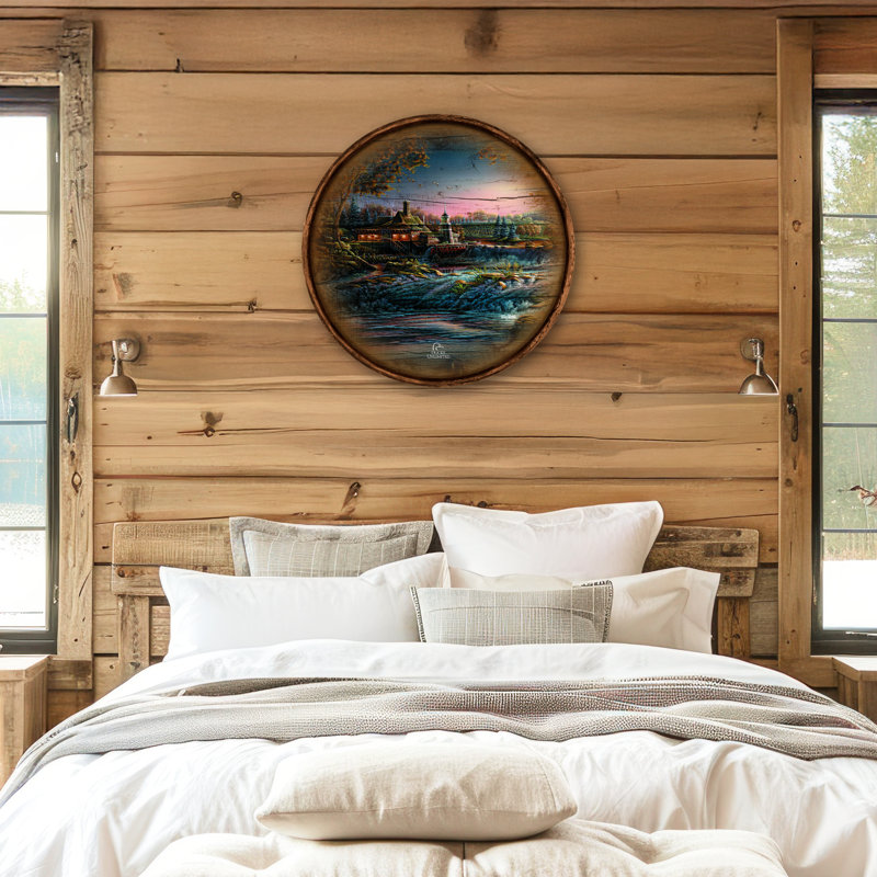 Gardien de la conservation, panneau mural rond en bois de 53 cm (21 po)