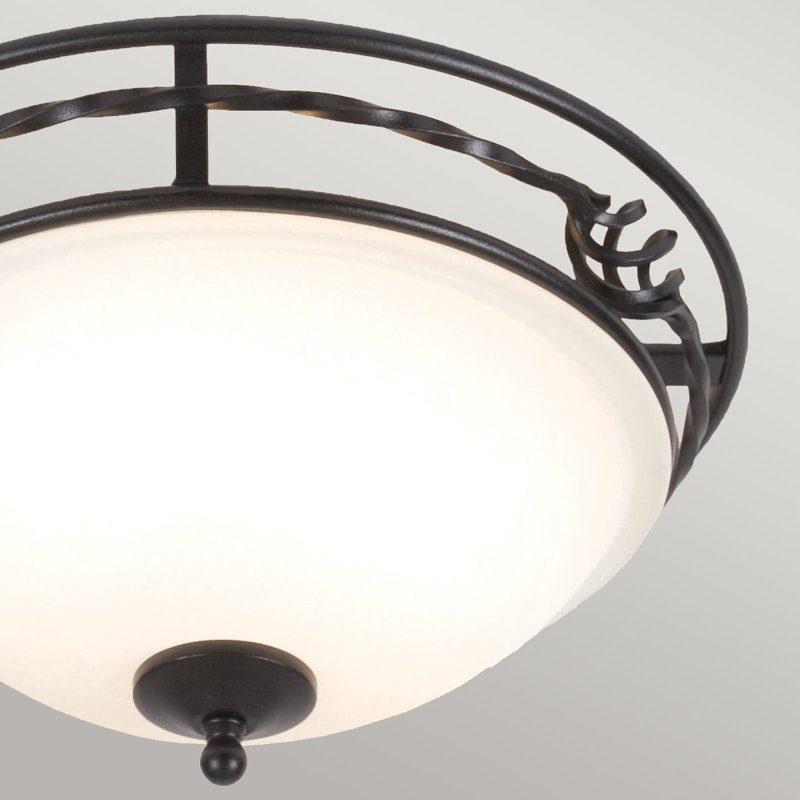 Sackler Glass Flush Mount, Black