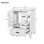 Meuble-lavabo moderne de 24 pouces avec lavabo en céramique, porte à fermeture douce, tablette de porte à double couche et 3 tiroirs-103427098
