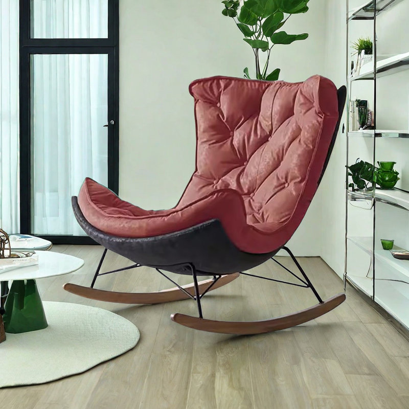 Chaise berçante nordique Casual Creative, Rouge