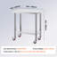 Table de travail 30 po x 18 po x 34 po en acier inoxydable avec tablette réglable à 3 niveaux avec 4 roues Table de travail commerciale robuste avec frein pour la préparation de la cuisine
