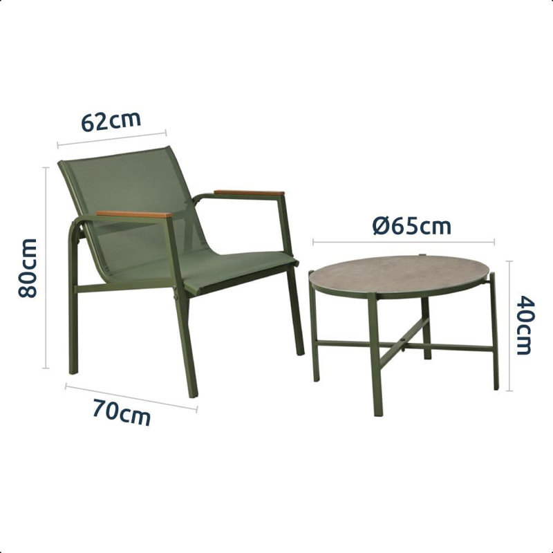 2 - Person Patio Dining Set with Round Table