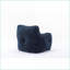 Soft Teddy Fabric Bean Bag Chair – Ergonomic Backrest, No Assembly Needed | Teddy | Dark Blue