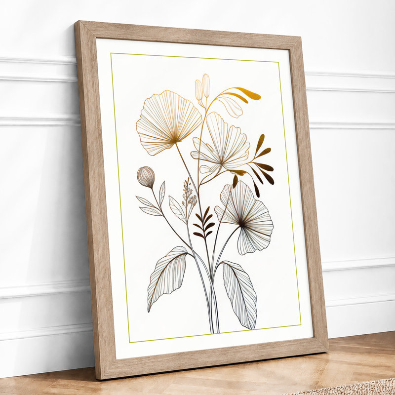 Study Botanical - Framed Print, Oak, A4 - 29.7 x 21.0 cm