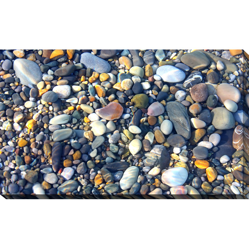 Water Stones V - Wrapped Canvas Print, 28" H x 48" W x 1.5" D