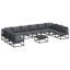 vidaXL Garden Sofa Set with Cushion Aluminium Furniture Patio Modern