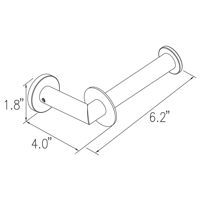 Kubic Spare Toilet Paper Holder, Polished Nickel