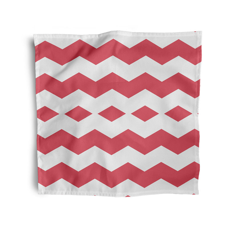 Kweku Bold Chevron Stripe Napkins, Red
