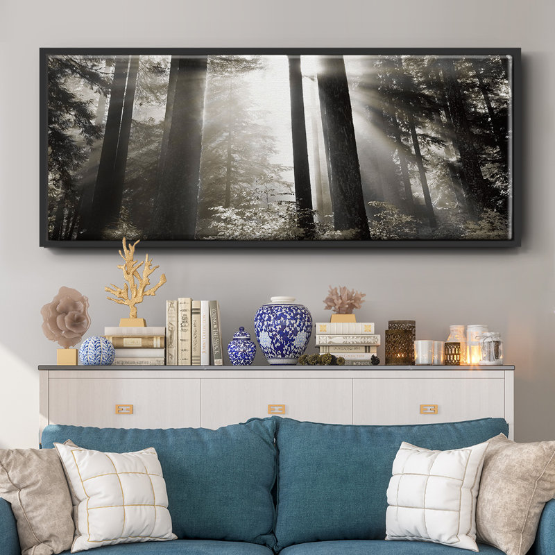 «Morning Light», reproduction sur toile encadrée, H 8 po x l 20 po x P 1,5 po, Noir