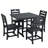 Space Saving Patio Dining Sets, Hdpe 5 Piece Modern Set For Patio