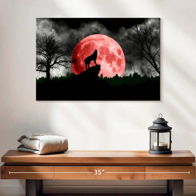 Loup et lune
