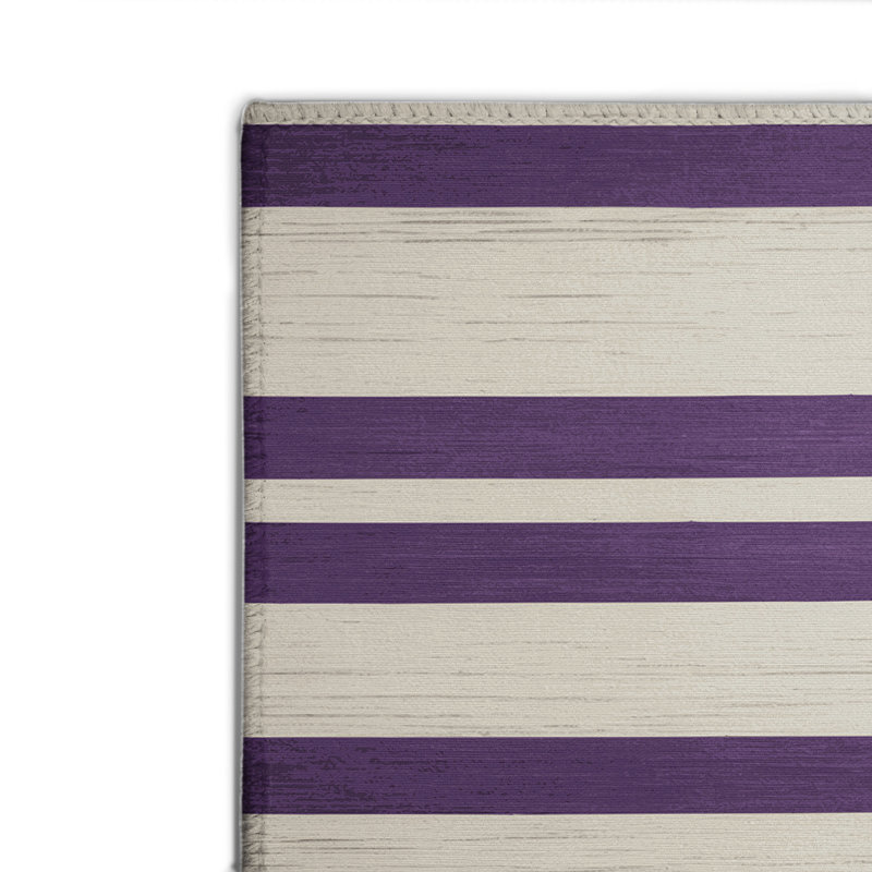 Tapis intérieur / extérieur gris HorizontalStripes, Rectangulaire 2 pi x 3 pi