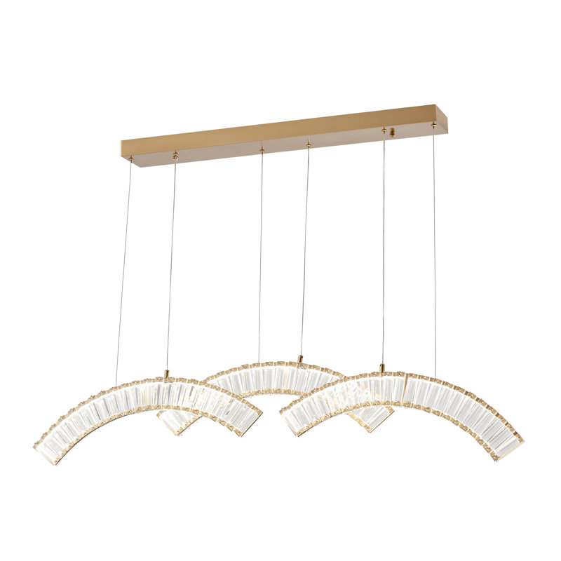 Lustre linéaire moderne à 3 lumières DEL à intensité variable Estalene