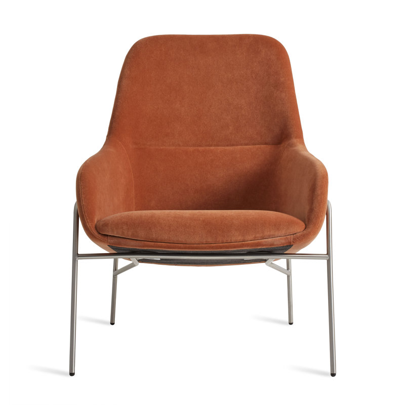 Acre Armchair, Copper Velvet, Stainless