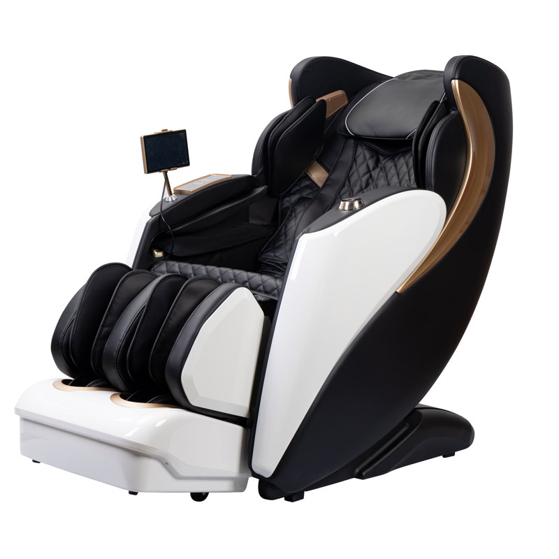Fauteuil de massage corporel 4D avec gravité zéro, repose-pieds extensible, rail Sl, 15 modes, commande vocale Ai, étirement de yoga, roulettes pour les pieds et confort pour la taille et les mollets