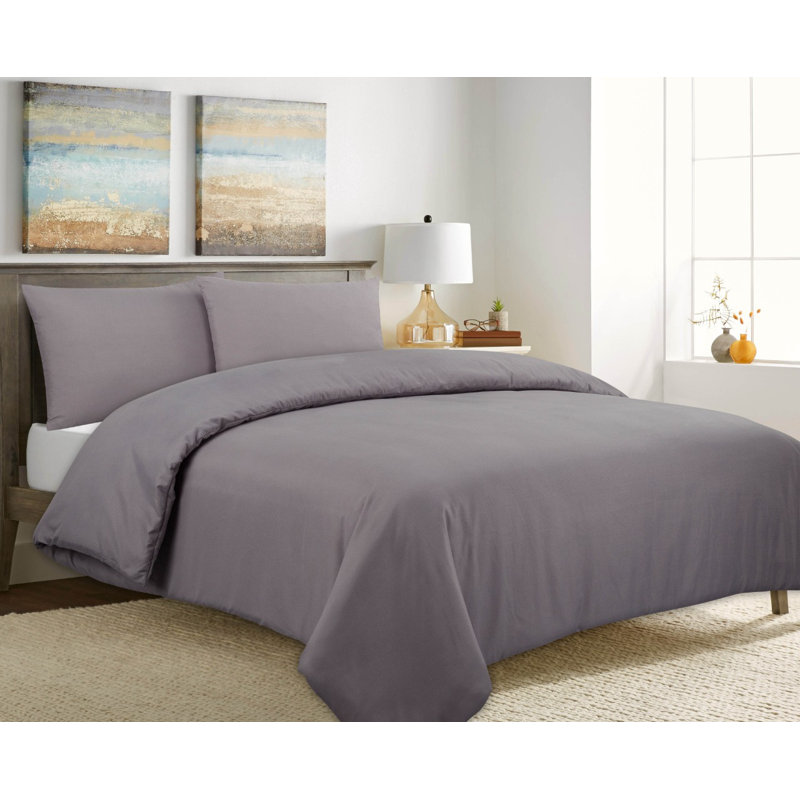 Ensemble de housse de couette , Housse de couette pour très grand lit et 2 très, gris